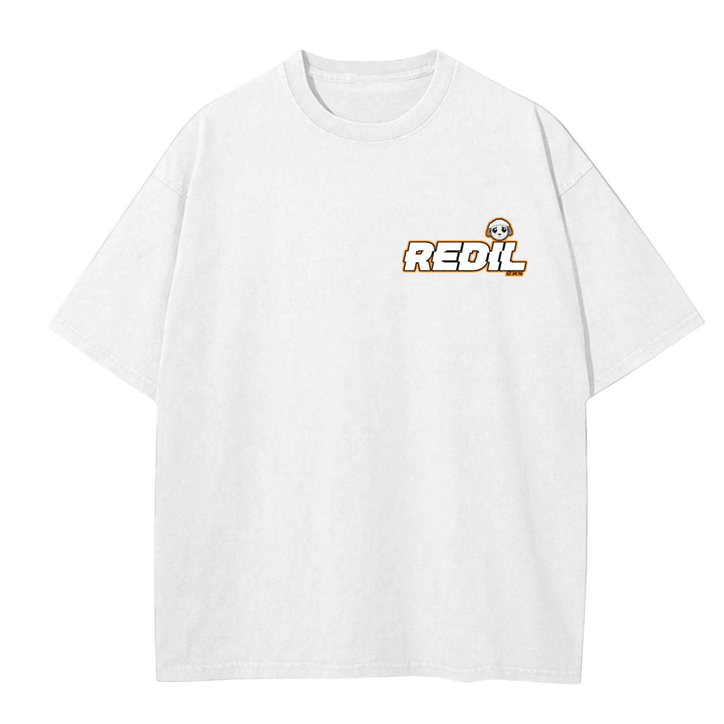 Camisa Slightly Oversize “No Fue Dios Fue La Gente” Blanca