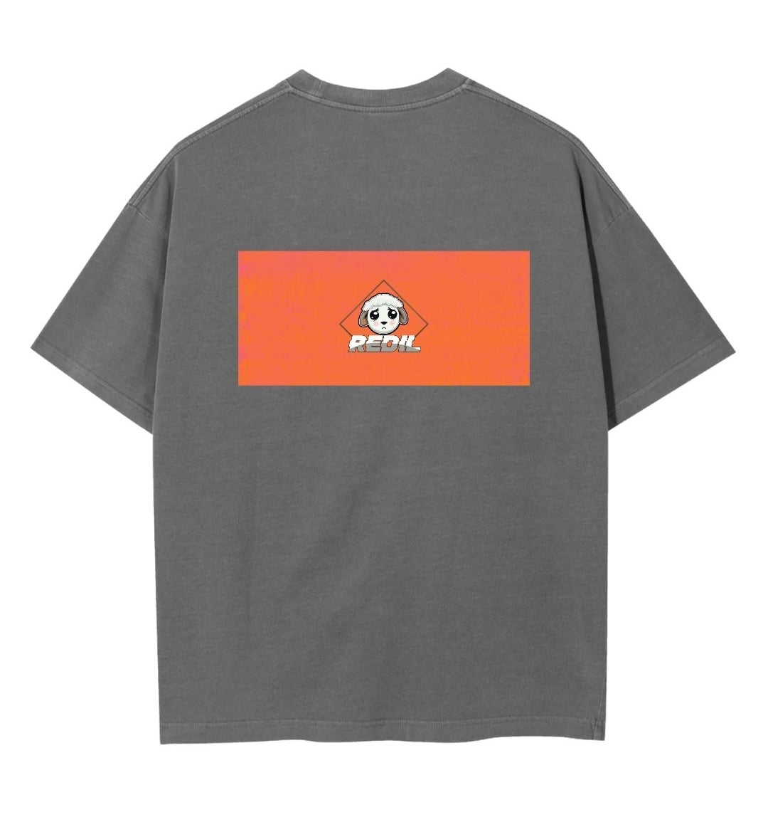 Camisa Oversize “Sheep Line art” Gris