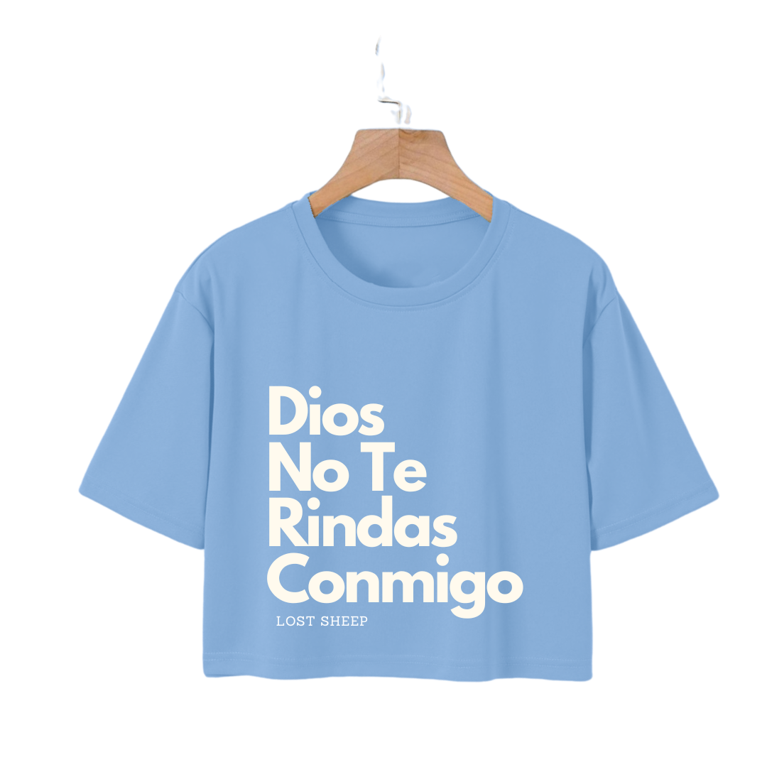 Crop Top-Dios No Te Rindas Conmigo (Blue)