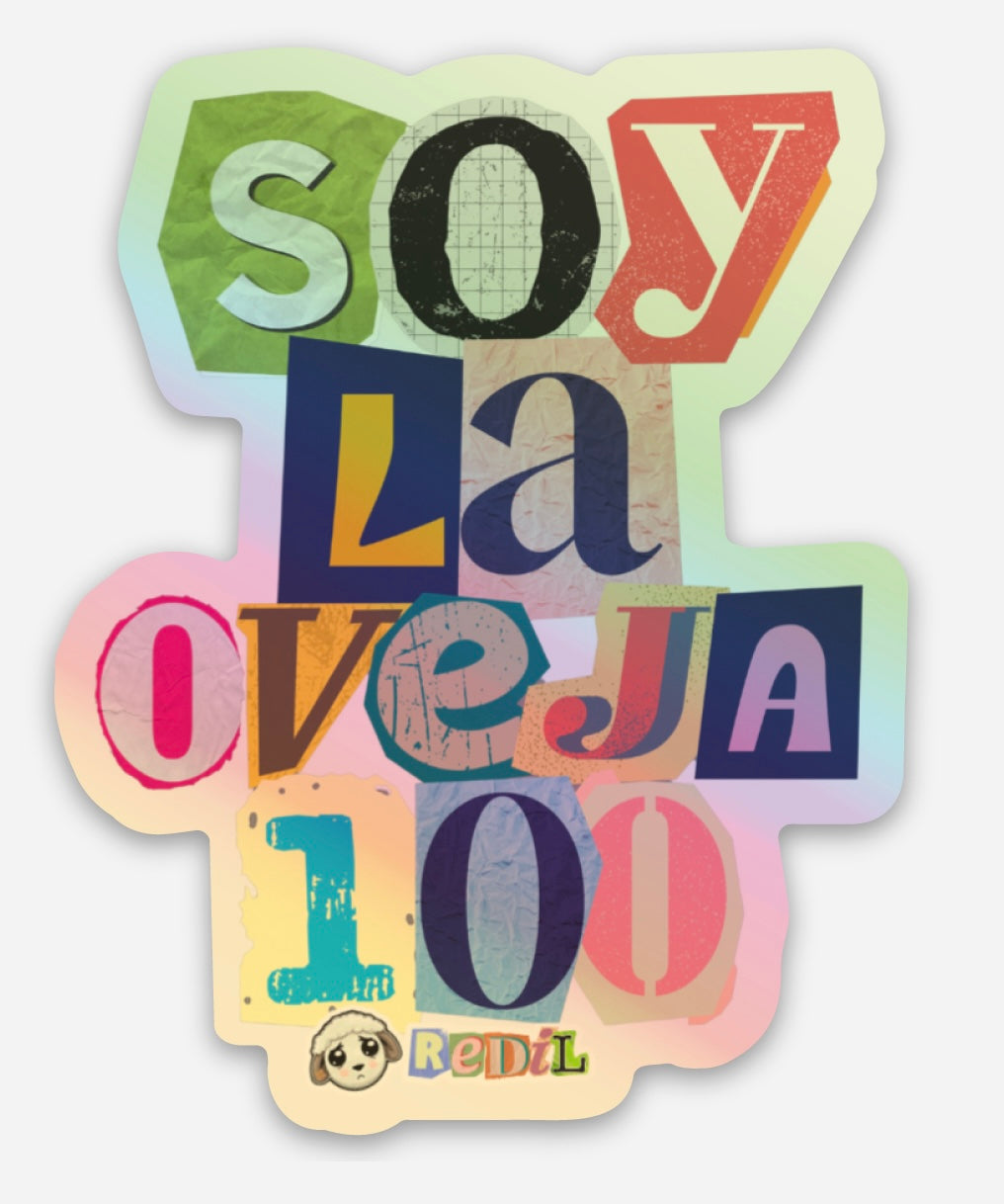 Sticker "SOY LA OVEJA 100" Holographic