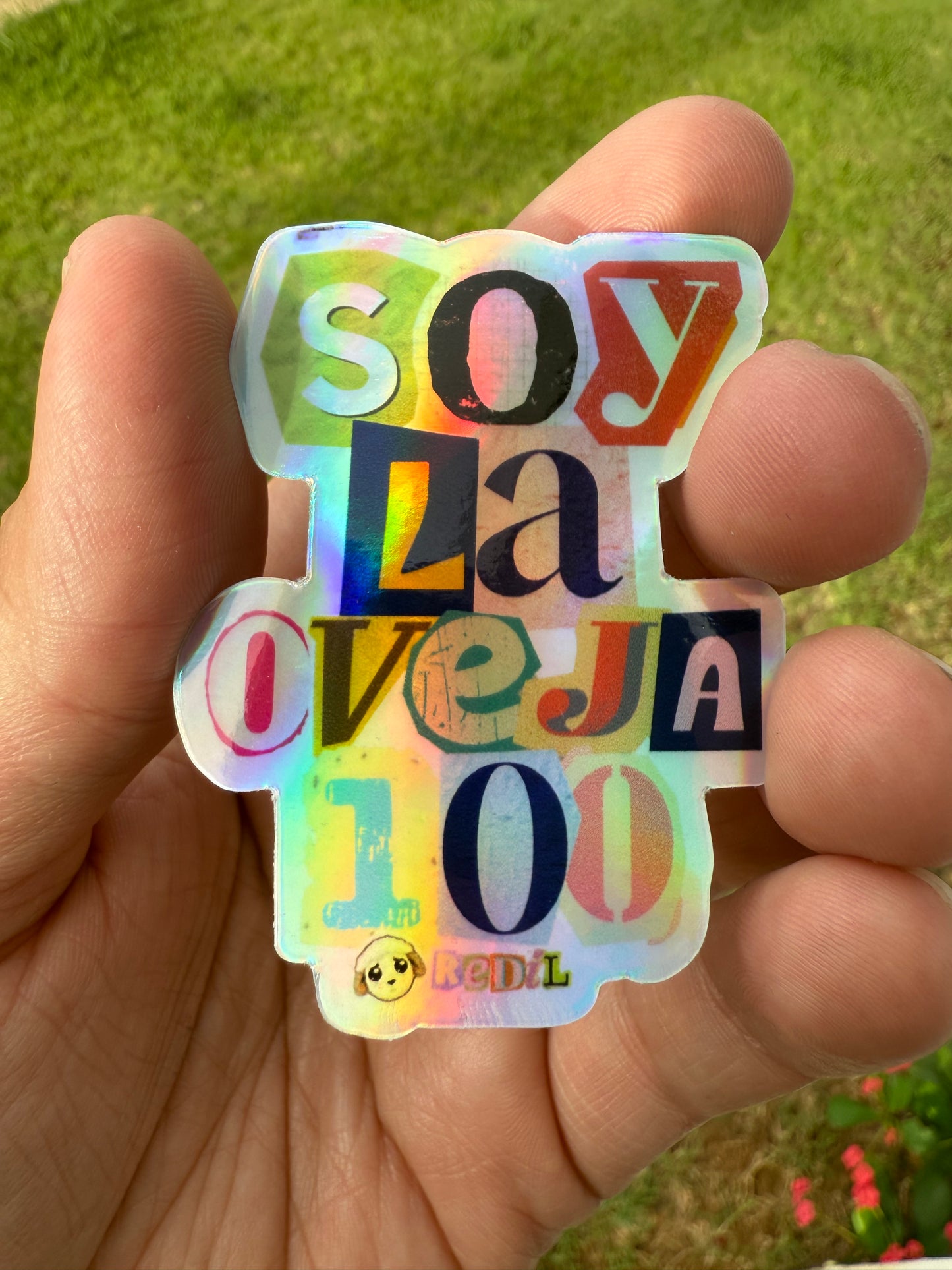 Sticker "SOY LA OVEJA 100" Holographic