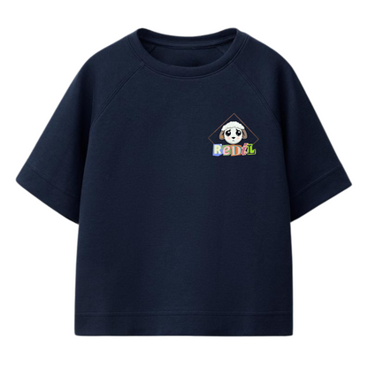 Camisa Slightly Oversize “Soy La Oveja 100” Azul Marino