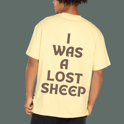 Camisa Oversize “I Was a Lost Sheep” Butter Yellow
