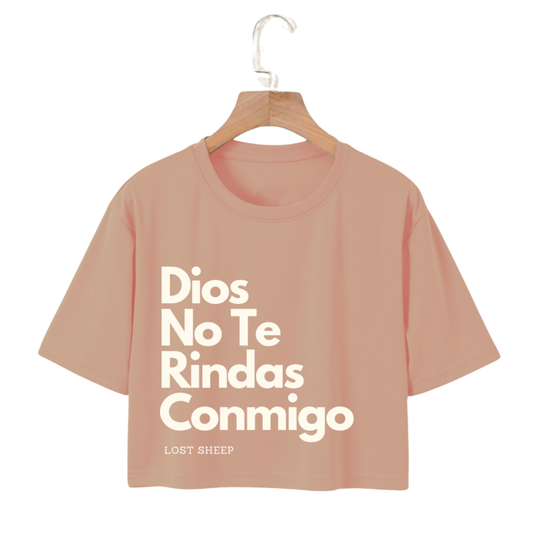 Crop Top-Dios No Te Rindas Conmigo (Rosewood)