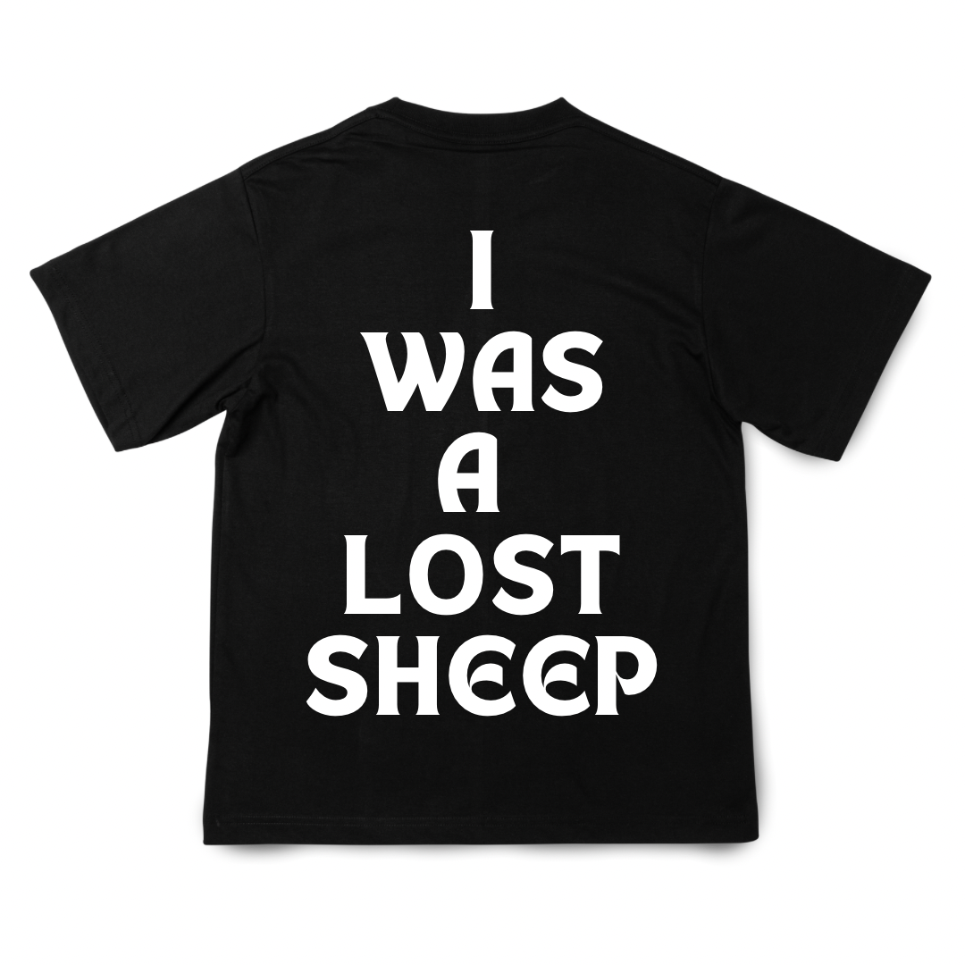 Camisa Oversize “I Was a Lost Sheep” Negra