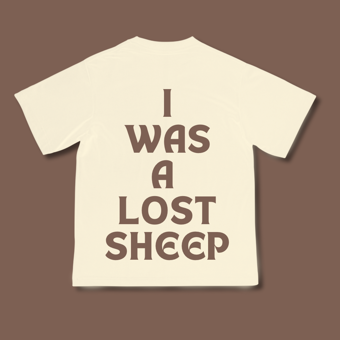 Camisa Oversize “I Was a Lost Sheep” Baige